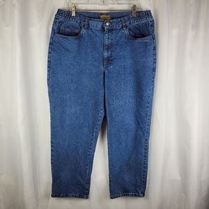 Scandia Woods Mens Relaxed Fit Stretch Waist Denim Blue Jeans Size 36 Short